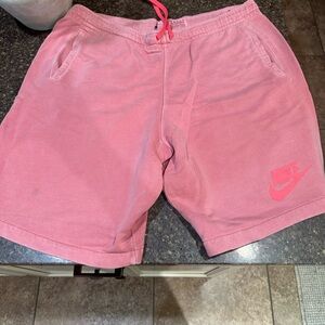 Nike French Terry sweat shorts rose color